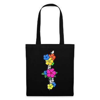 Physiotherapist Flowers Bones - Tote Bag - black - Front