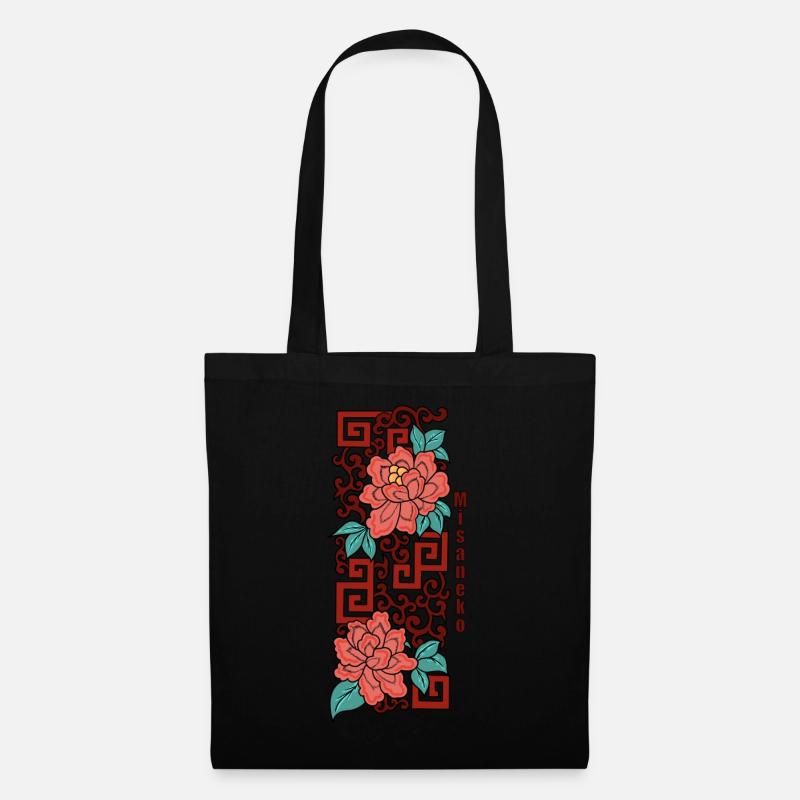 Chinesisches Design - Stoffbeutel - Schwarz