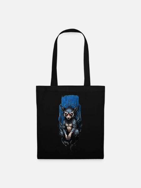 Rätselhaftes Aye-Aye - Stoffbeutel - Schwarz