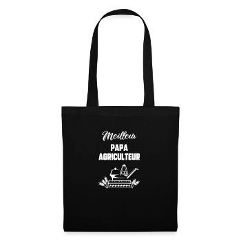 Meilleur papa agriculteur - Sac en tissu - noir - Devant