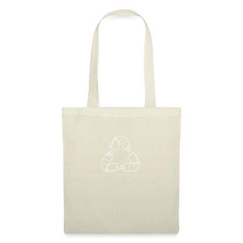Recycling Flaschen Zeichen - Stoffbeutel - Natur - Vorne