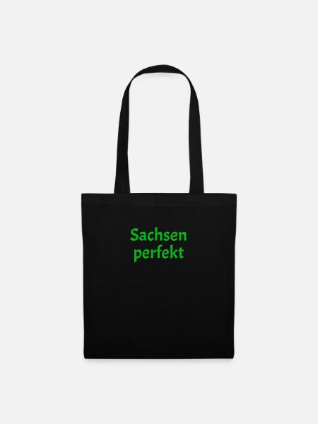 Sachsen perfekt - Stoffbeutel - Schwarz