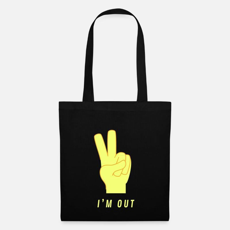 I'm out - Stoffbeutel - Schwarz