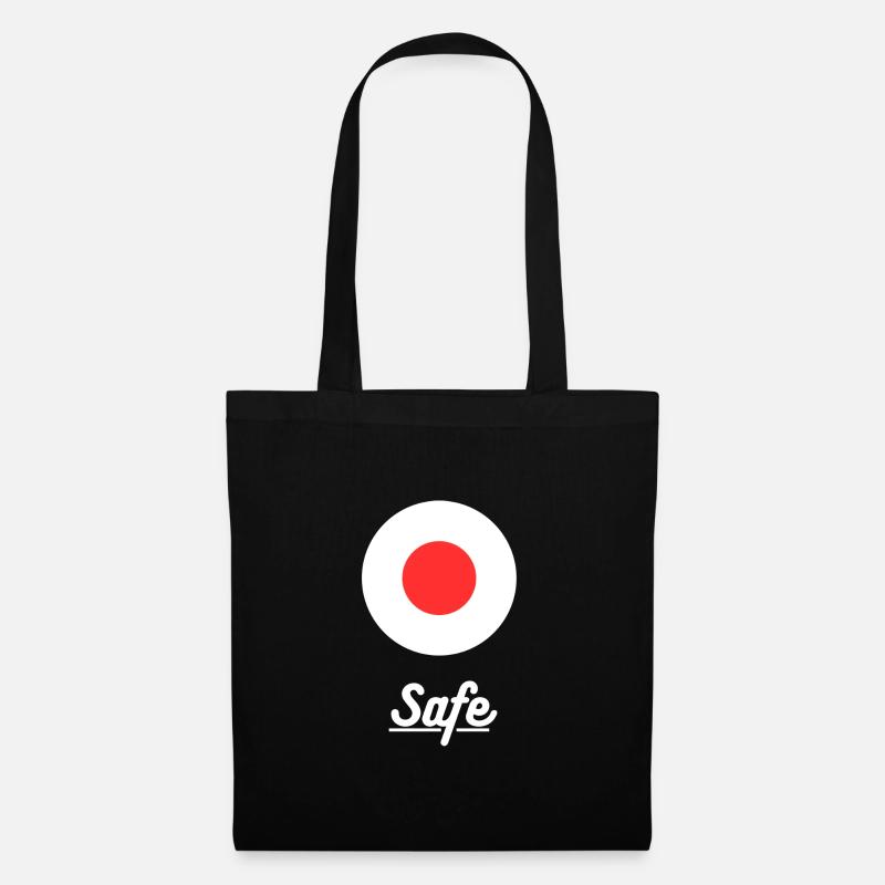 „Safe“-Design zum Statement setzen - Stoffbeutel - Schwarz
