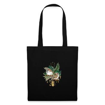 Tropical Flower Bird Summer Gift Meditation - Tote Bag - black - Front