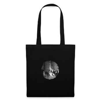 Vintage Surpris Chat Et Raton Laveur Rencontre - Sac en tissu - noir - Devant