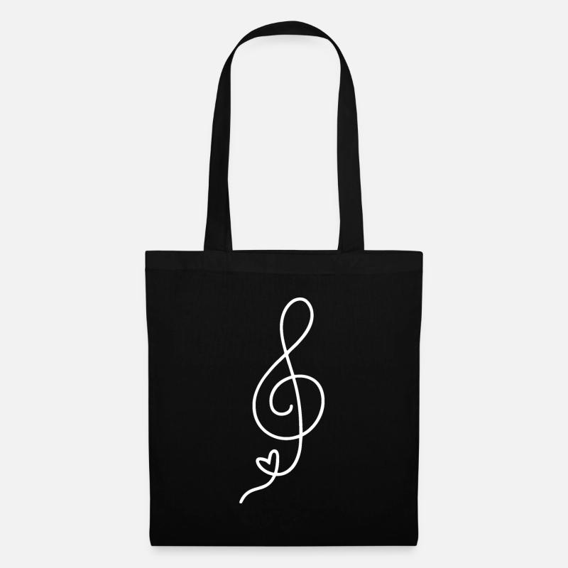 00234 clé de sol - Sac en tissu - noir