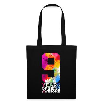 9 ANS D’ÊTRE GÉNIAL 9E ANNIVERSAIRE - Sac en tissu - noir - Devant