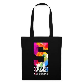 5 ANS D’ÊTRE GÉNIAL 5E ANNIVERSAIRE - Sac en tissu - noir - Devant