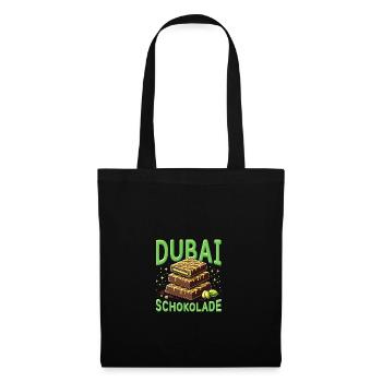Dubai-Schokolade - Schokolade-Spass - Stoffbeutel - Schwarz - Vorne
