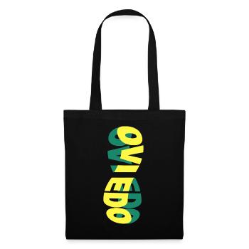 Oviedo Espagne Ville Skyline Font Coloré - Sac en tissu - noir - Devant