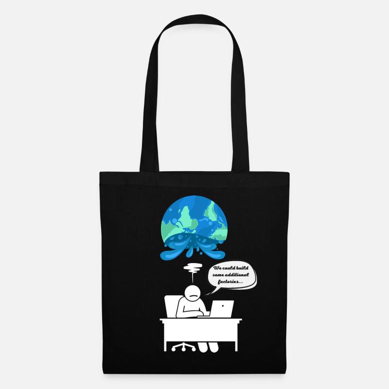 Tiefe Gedanken, philosophisches Design - Stoffbeutel - Schwarz