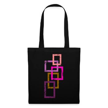 Geometry Minimal Pattern - Colors Ornament Design - Tote Bag - black - Front
