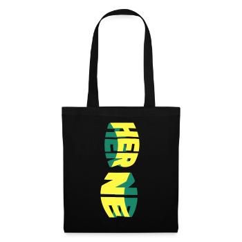 Herne Germany City Skyline Font Colorful - Tote Bag - black - Front