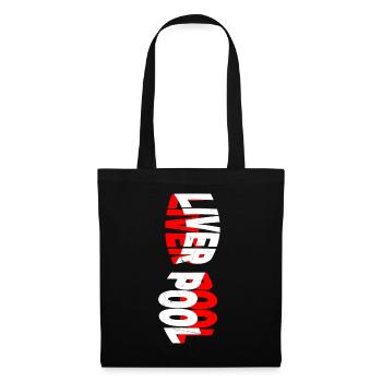 Liverpool Angleterre Royaume-Uni City Skyline Police Grunge - Sac en tissu - noir - Devant
