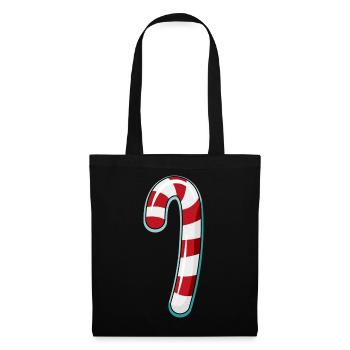 Candy Cane Striped Design - Tote Bag - black - Front