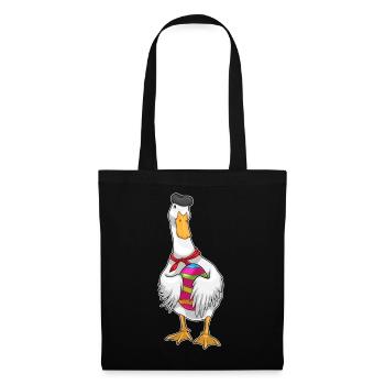 Œuf de Pâques de canard - Sac en tissu - noir - Devant