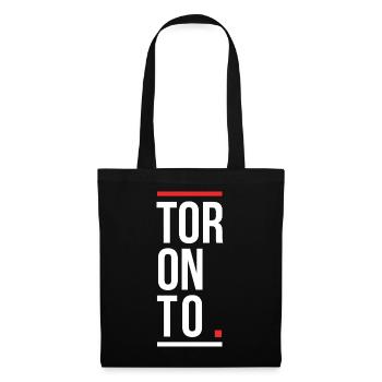 Conception du logo de la ville canadienne de Toronto - Sac en tissu - noir - Devant