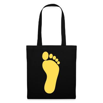 Pédicure pieds jaunes Pédicure Podiatrie - Sac en tissu - noir - Devant