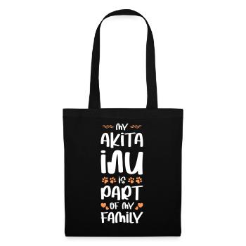 Mein Akita: Teil der Familie - Stoffbeutel - Schwarz - Vorne