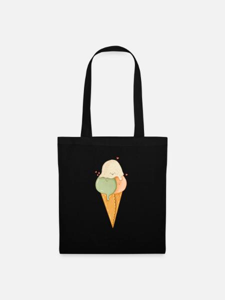 Süßes Eis Summervibes - Stoffbeutel - Schwarz
