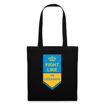 fight like ukrainians quote - Tote Bag - black - Front