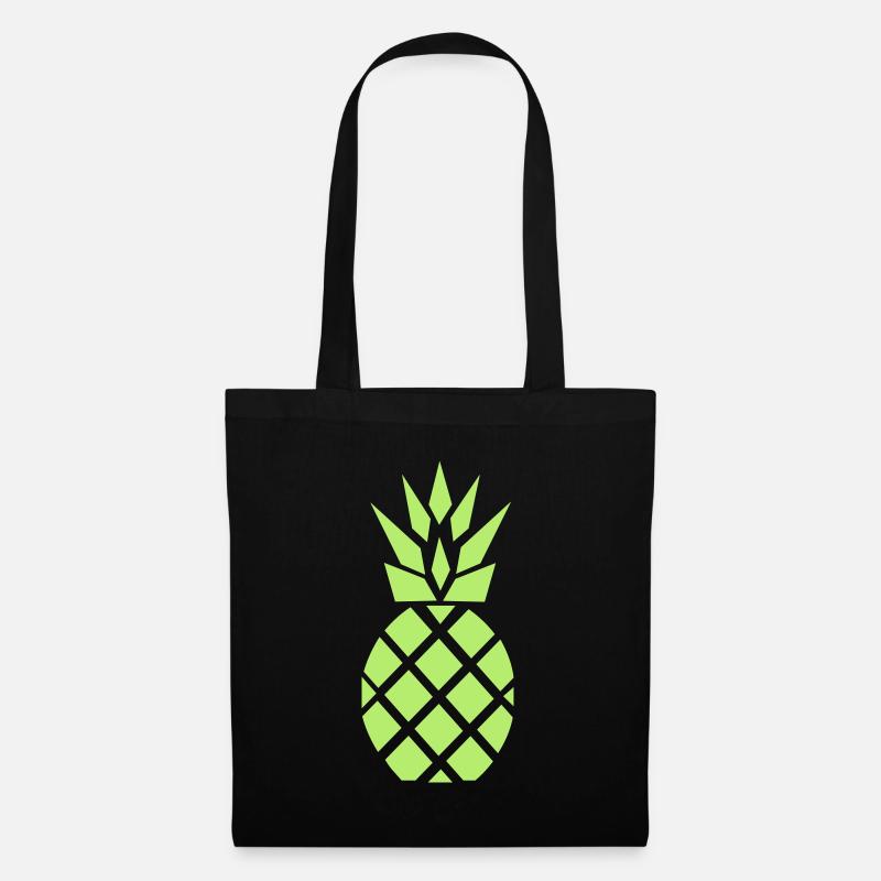 Ananas neon pineapple - Stoffbeutel - Schwarz