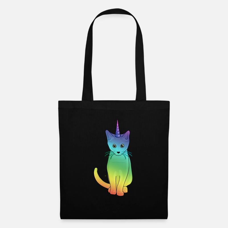 Ich bin ein Caticorn .. Cat Unicorn T-Shirt Einhorn Squad - Stoffbeutel - Schwarz