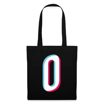 O - letter O - Tote Bag - black - Front