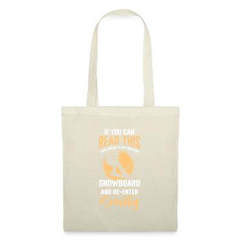 Snowboard Sport Winterurlaub - Stoffbeutel - Natur - Vorne