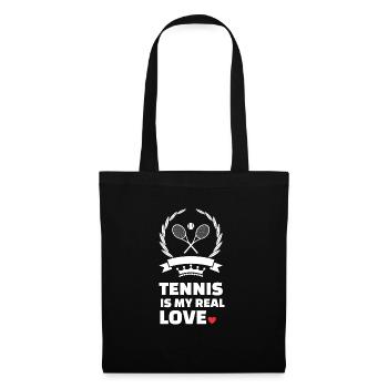 Ich Liebe Tennis - Stoffbeutel - Schwarz - Vorne