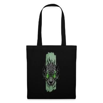 Jaguar aux yeux d’émeraude - Sac en tissu - noir - Devant