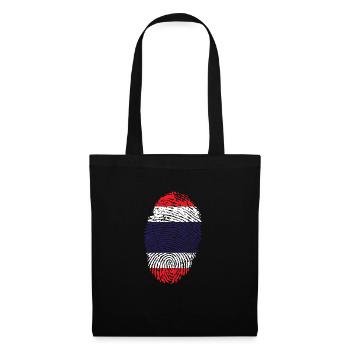 Empreintes digitales - Thaïlande - Sac en tissu - noir - Devant