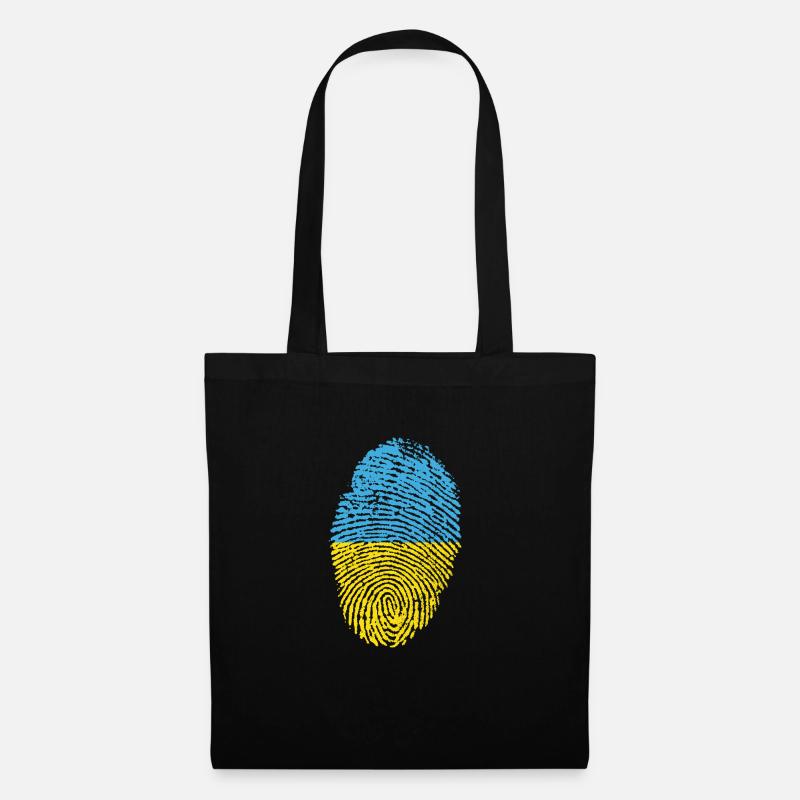 Fingerprint - Ukraine - Stoffbeutel - Schwarz