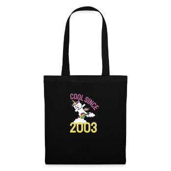 Cool depuis 2003 Dabbing chat 19ème anniversaire - Sac en tissu - noir - Devant