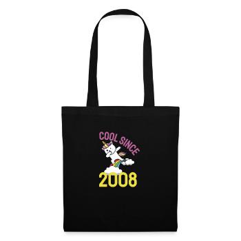Cool since 2008 Dabbing cat 14th birthday - Tote Bag - black - Front