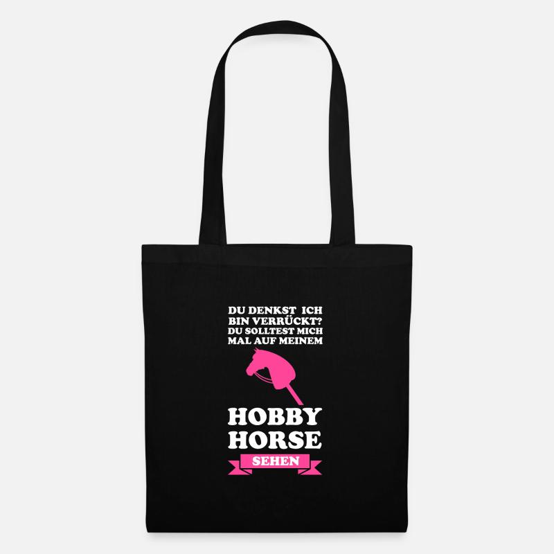 Hobby Horse Mädchen Hobby Horsing Geschenk - Stoffbeutel - Schwarz