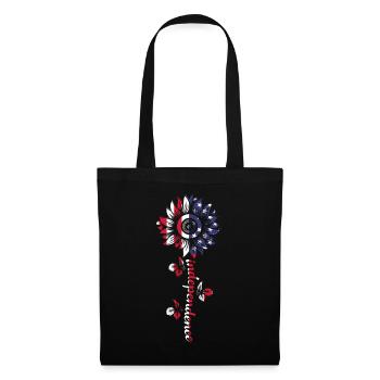 Sunflower Independence Day July 4 America - Tote Bag - black - Front