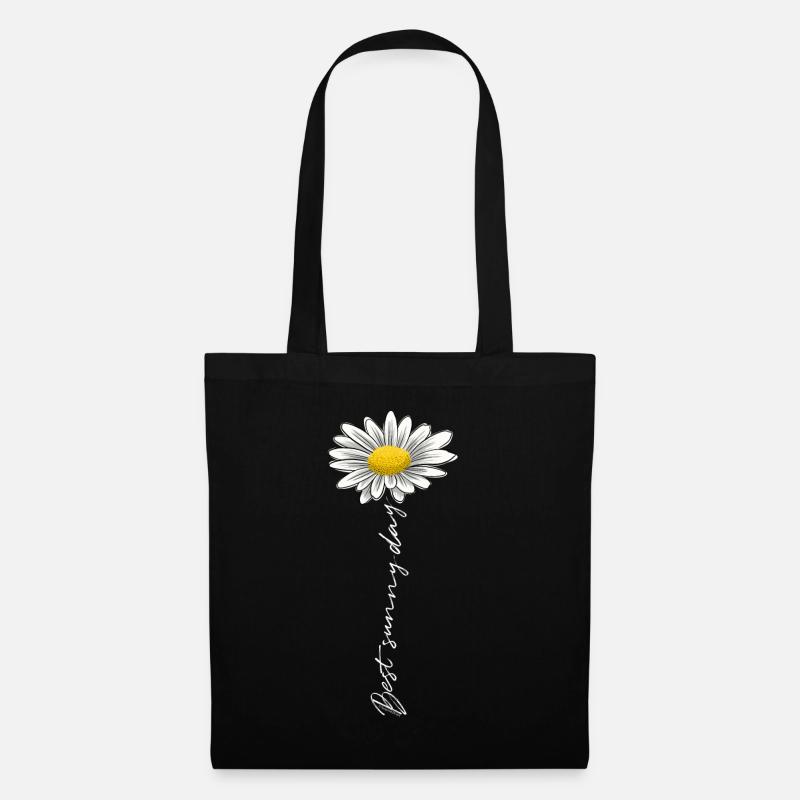 Sommerblume, bester sonniger Tag - Textilien, Geschenke - Stoffbeutel - Schwarz