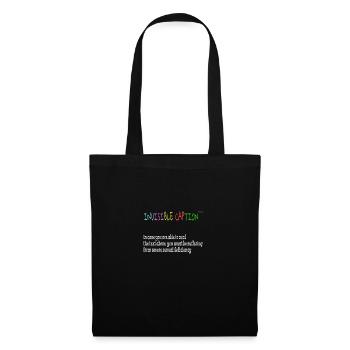 Invisible caption - Tote Bag - black - Front