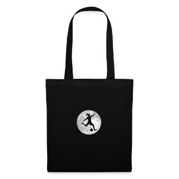 Full Moon - Soccer Playing Woman - - Tote Bag - black - Front