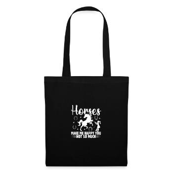 Les chevaux me rendent heureux, vous n’avez pas tellement 1 - - Sac en tissu - noir - Devant