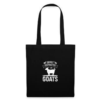 Easily distracted by goats - Tote Bag - black - Front
