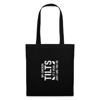 Mon poulet penche la tête comme toi - Sac en tissu - noir - Devant