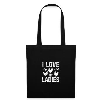 J’aime les dames - Sac en tissu - noir - Devant