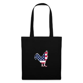 USA Flag Hen - - Tote Bag - black - Front