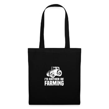Je préférerais être à la ferme 1 - - Sac en tissu - noir - Devant