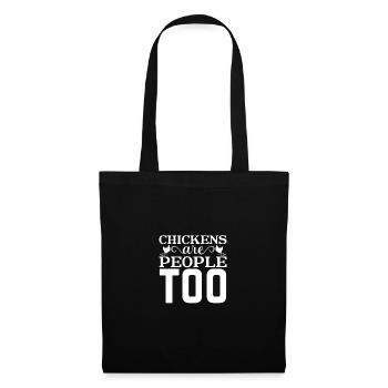 Chickens are also people - - Tote Bag - black - Front
