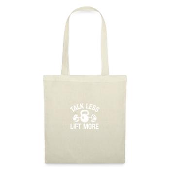 Moins de paroles, plus de levage - - Sac en tissu - nature - Devant