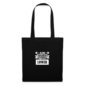 Striving higher, squatting lower 1 - - Tote Bag - black - Front